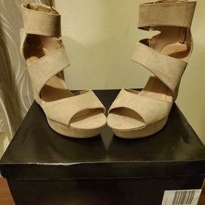Christian Siriano Platform Wedge Nude